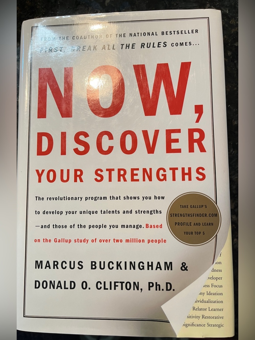Now, Discover Your Strengths - hardback book very good used condition